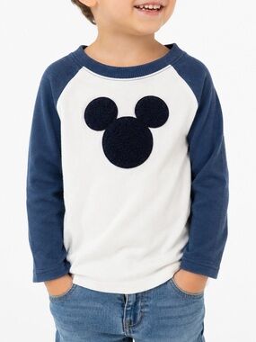Disney Jumping Beans Mickey Mouse Waffle Knit Thermal Raglan Sleeve Shirt 5T